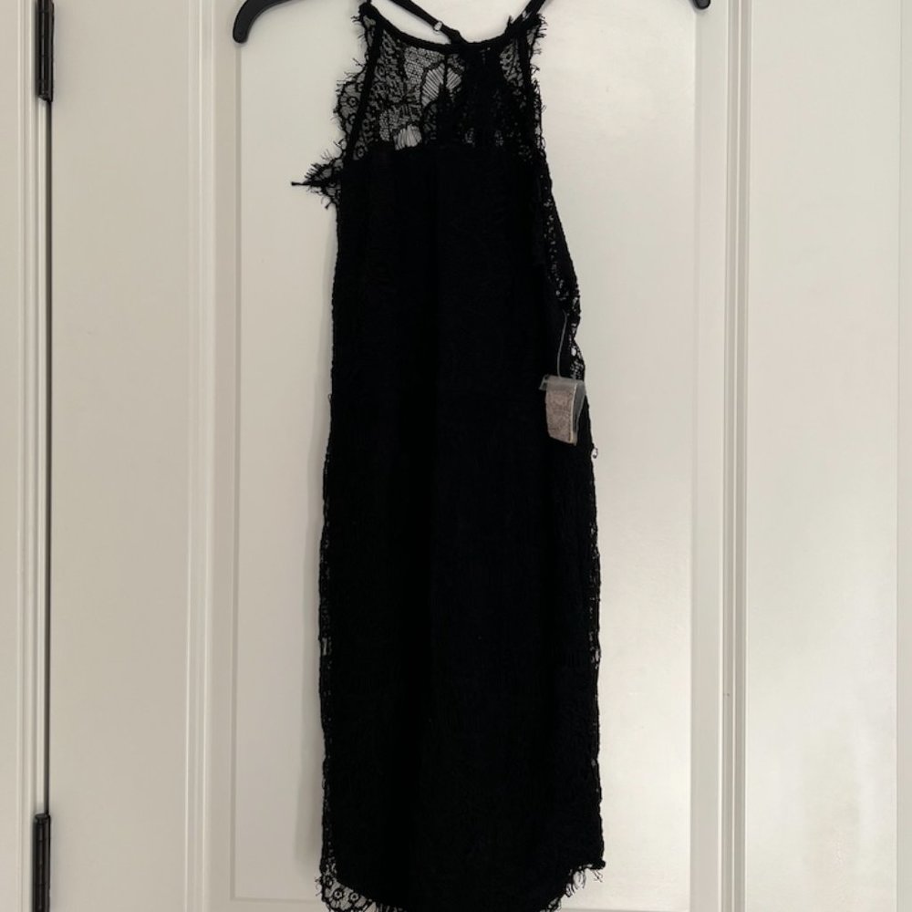 Free People Intimately She's Got It Lace Slip Dress Size Small Black High Neck - Picture 6 of 9